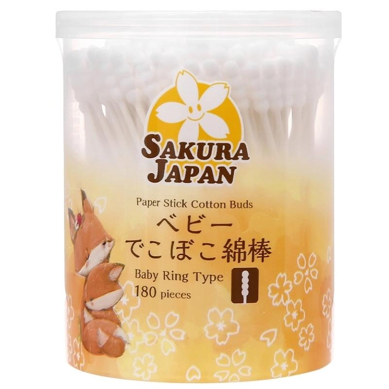 Tăm bông thân giấy kháng khuẩn Sakura TB12 đầu xoắn hũ 180 cây 2