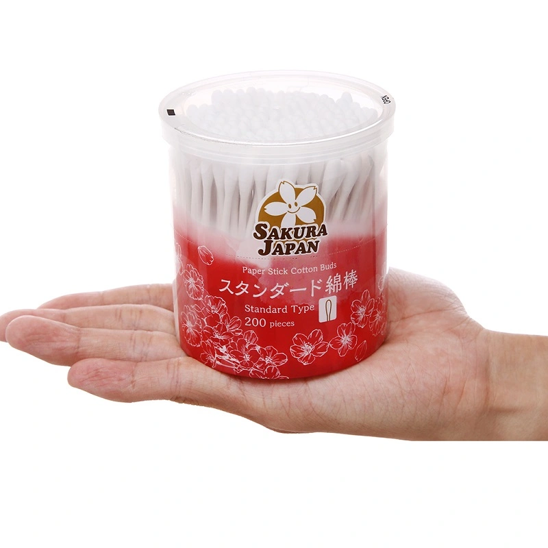 Tăm bông thân giấy kháng khuẩn Sakura TB12 đầu xoắn hũ 180 cây 9