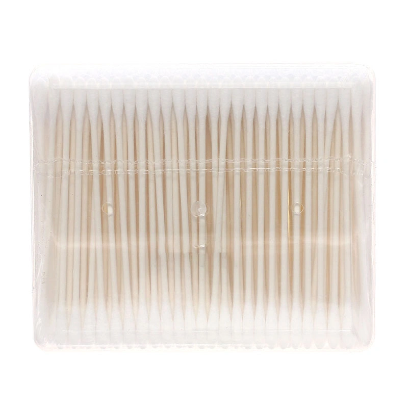 Tăm bông cho bé thân giấy Hana đầu tròn hộp 200 cây 2