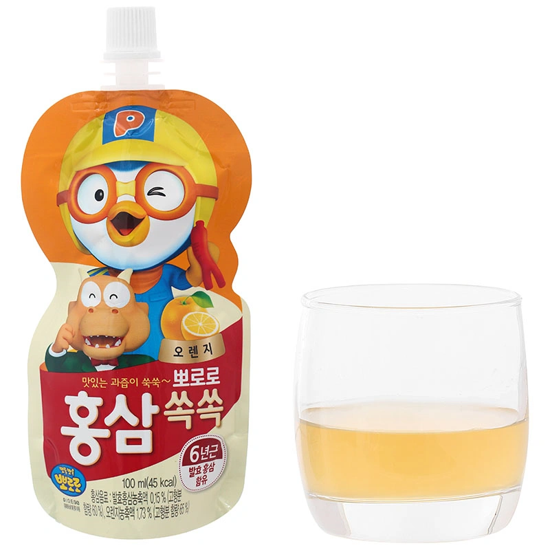 Nước trái cây Pororo hồng sâm vị cam 100 ml (từ 1 tuổi) 3
