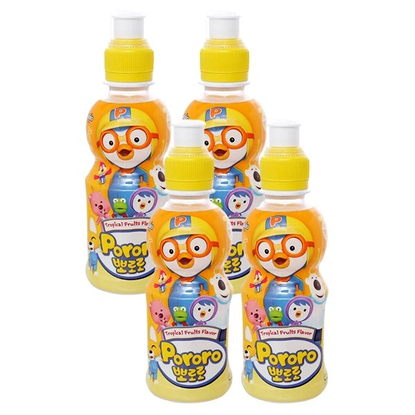 Combo 4 chai nước trái cây Pororo (từ 3 tuổi)