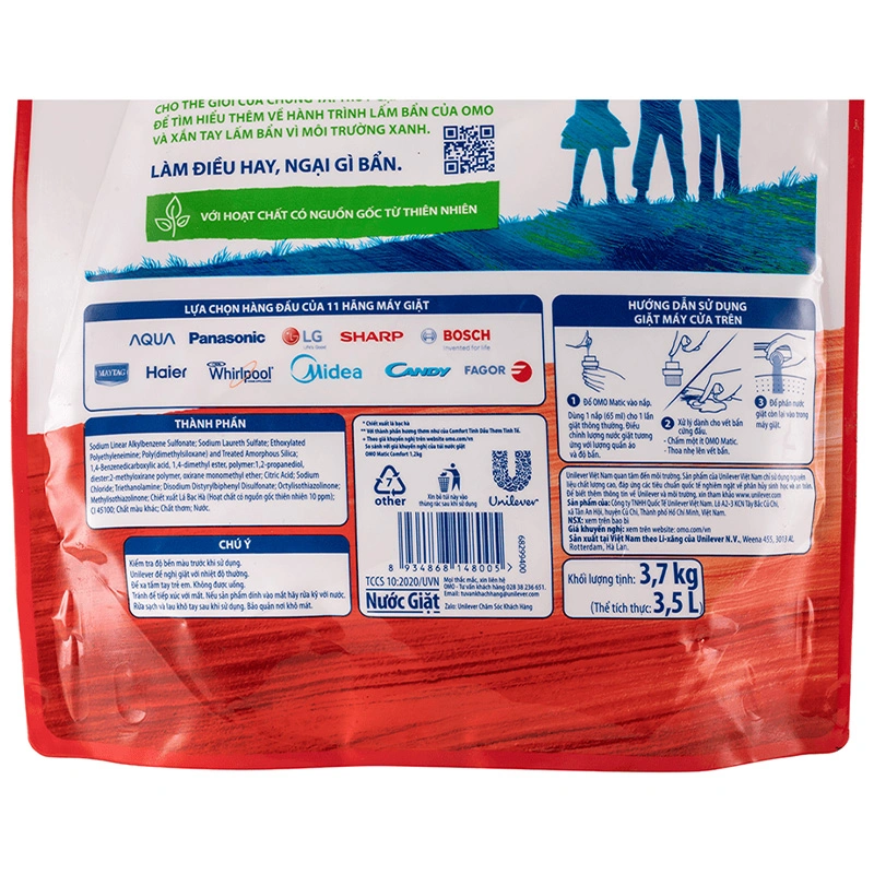 Nước giặt OMO Matic Comfort hương ngọc lan tây, gỗ đàn hương túi 3.5 lít 6