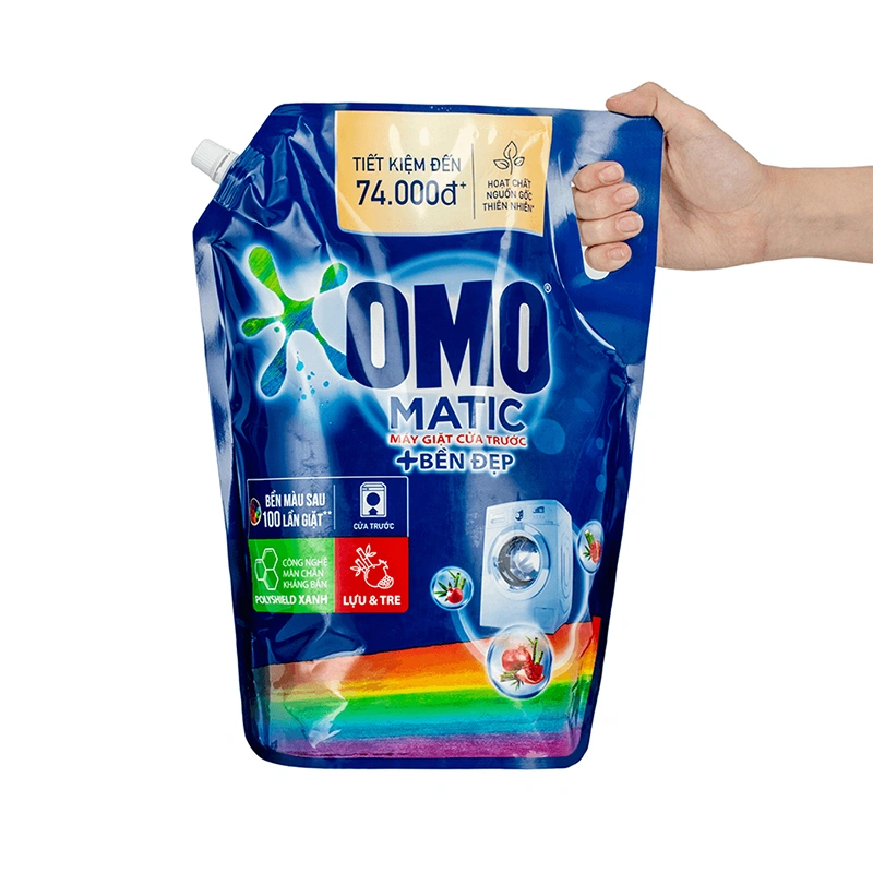 Nước giặt OMO Matic Bền Đẹp hương thơm bền lâu túi 2.8 lít 10