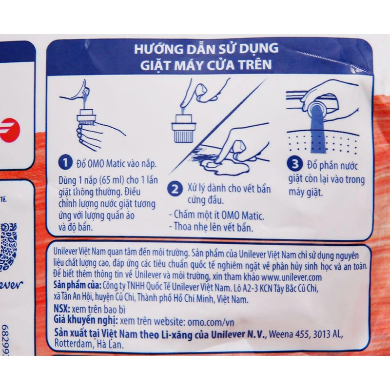 Nước giặt OMO Matic Comfort hương ngọc lan tây, gỗ đàn hương túi 3.5 lít 14