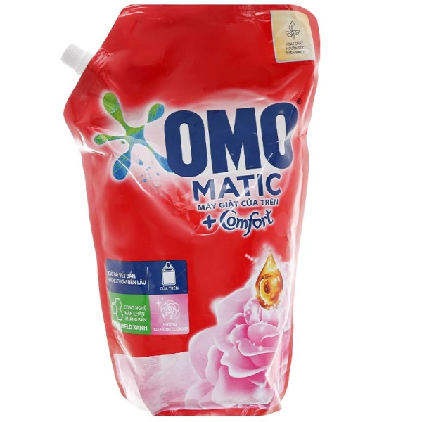 Nước giặt OMO Matic hương hoa hồng túi 1.9 lít 1