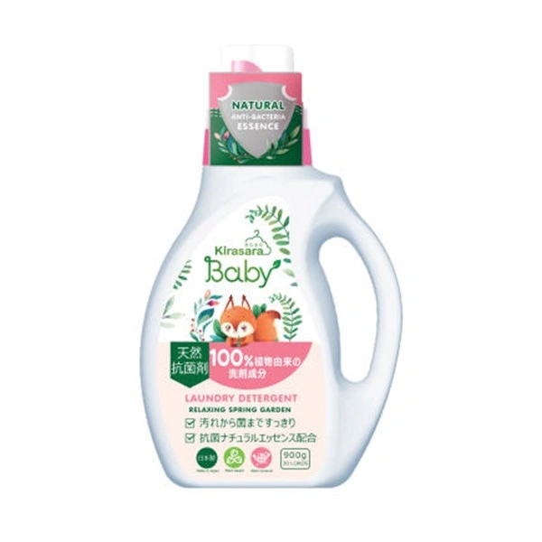 Nước giặt quần áo cho bé Kirasara Baby hương oải hương và hoa cúc can 900g 1
