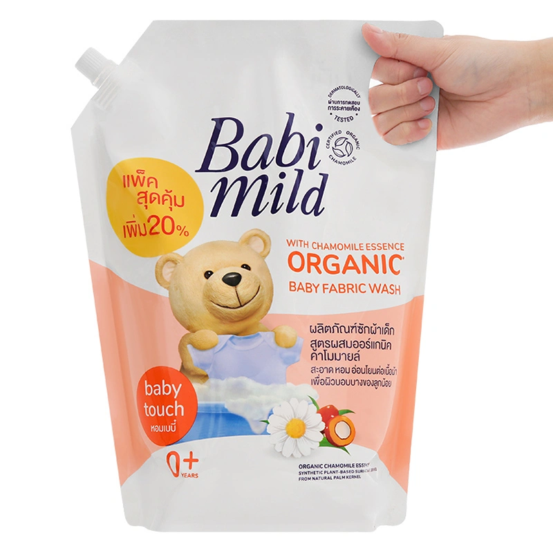Nước giặt quần áo cho bé Babi Mild hương hoa cúc túi 2.4 lít 3