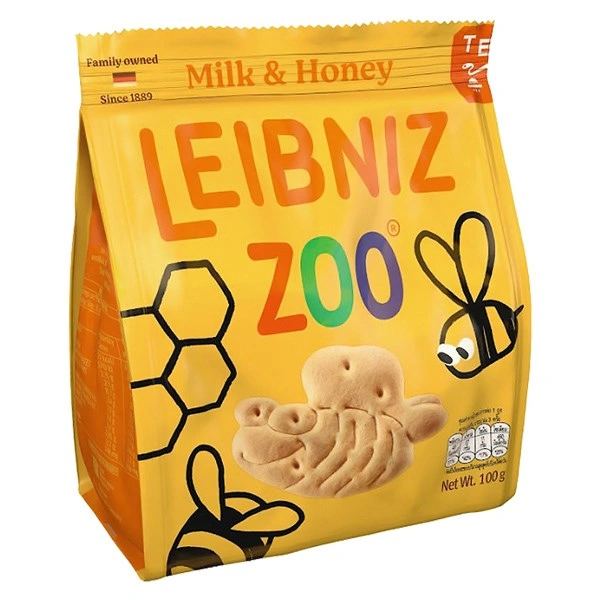 Bánh quy Leibniz Zoo vị sữa và mật ong gói 100g (từ 3 tuổi) 1