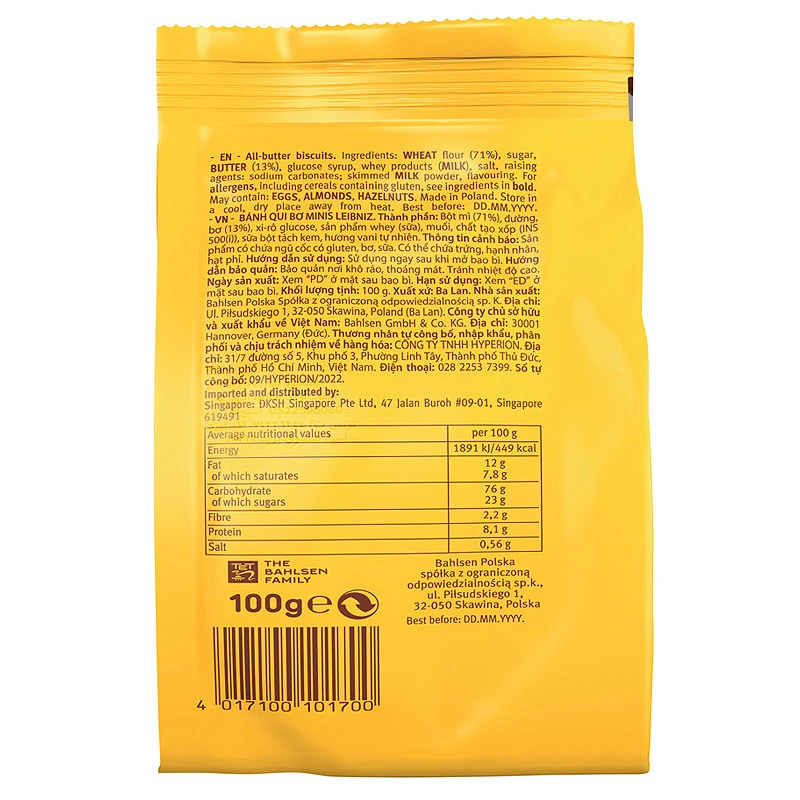 Bánh quy Leibniz Minis vị bơ gói 100g (từ 3 tuổi) 2
