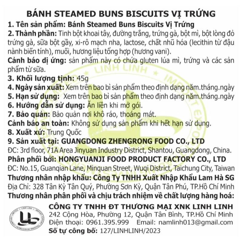 Bánh quy đồ chơi xe vịt Steamed vị trứng hũ 45g (từ 1 tuổi) 3