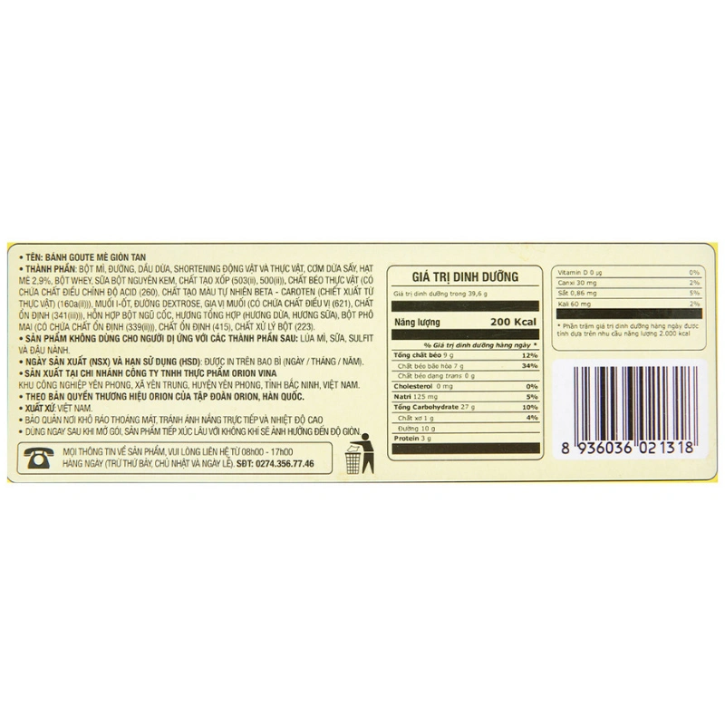 Bánh quy Orion Gouté vị mè hộp 158.4g (từ 3 tuổi) 8