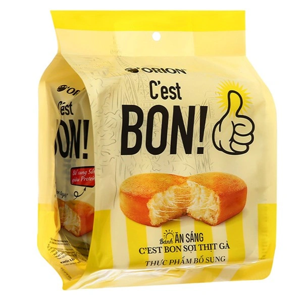 Bánh bông lan Orion C'est Bon sợi thịt gà gói 5 cái x 17g (từ 4 tuổi) 1
