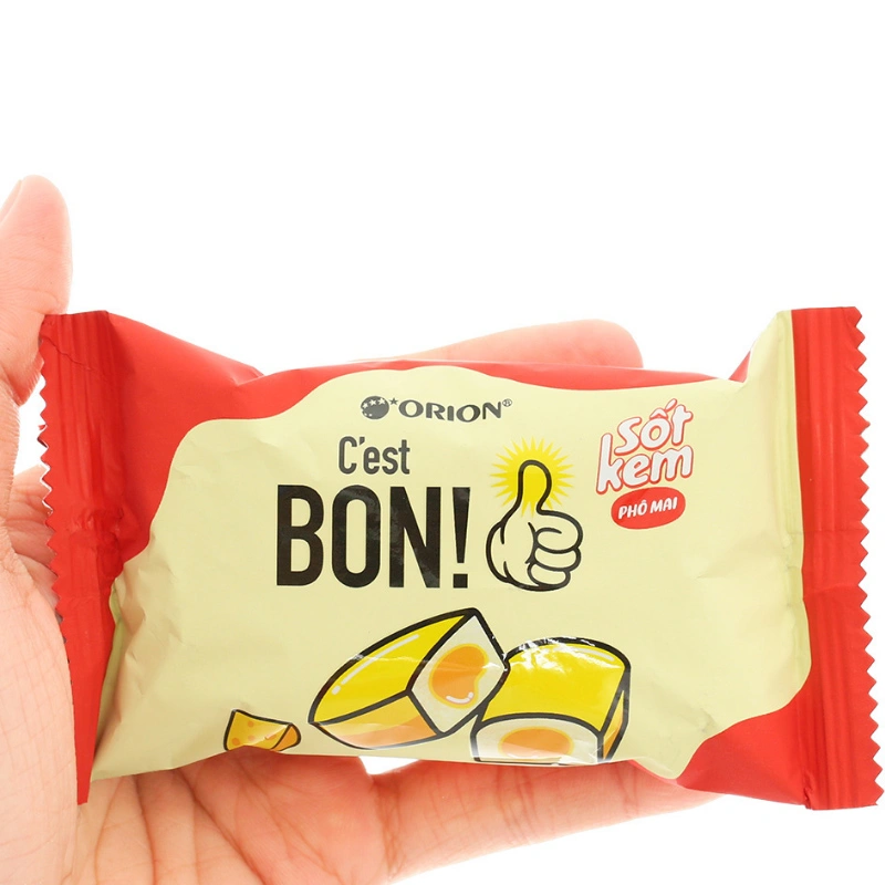 Bánh bông lan Orion C'est Bon sợi thịt gà sốt kem phô mai gói 5 cái x 20.3g (từ 4 tuổi) 3