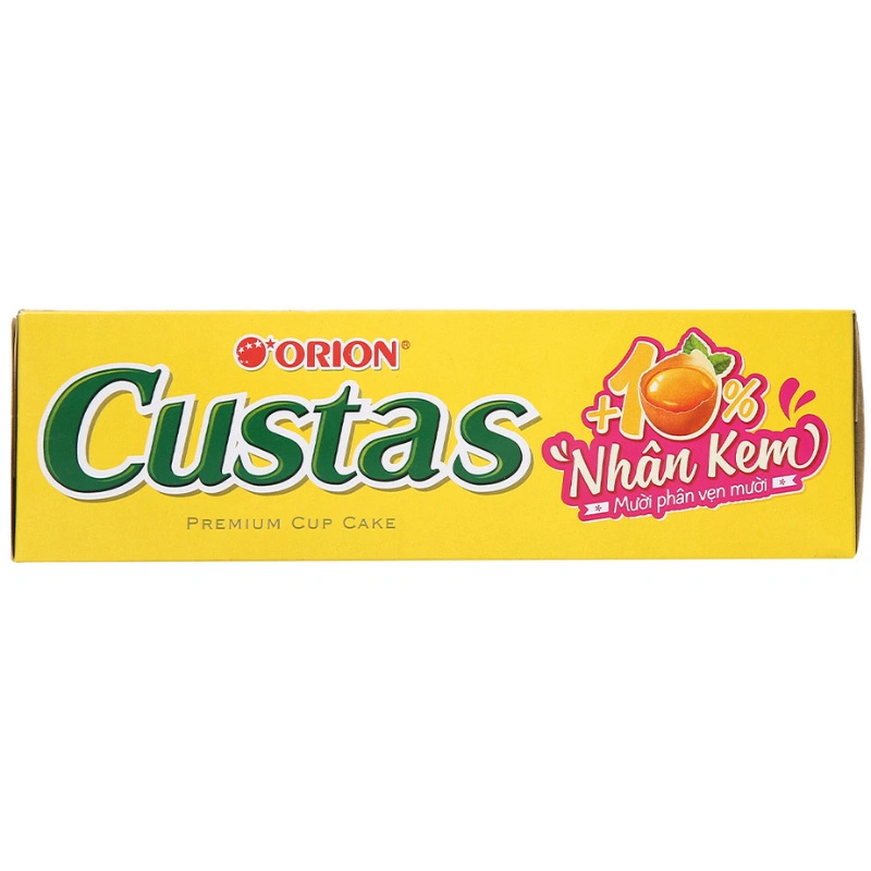 Bánh bông lan Orion Custas vị kem trứng hộp 6 cái x 23.5g (từ 3 tuổi) 4