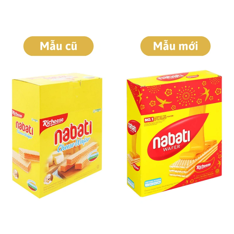 Bánh xốp Nabati vị phô mai hộp 20 cái x 15g 2
