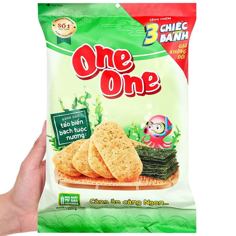 Bánh gạo One One vị tảo biển bạch tuộc nướng gói 104g (từ 1 tuổi) 3