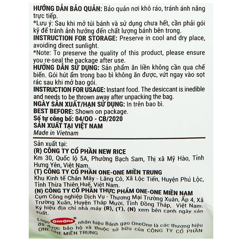 Bánh gạo One One vị tảo biển bạch tuộc nướng gói 104g (từ 1 tuổi) 6