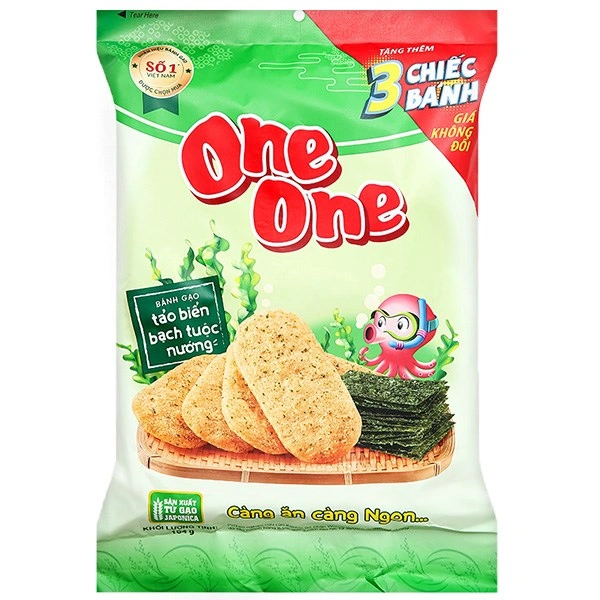 Bánh gạo One One vị tảo biển bạch tuộc nướng gói 104g (từ 1 tuổi) 1