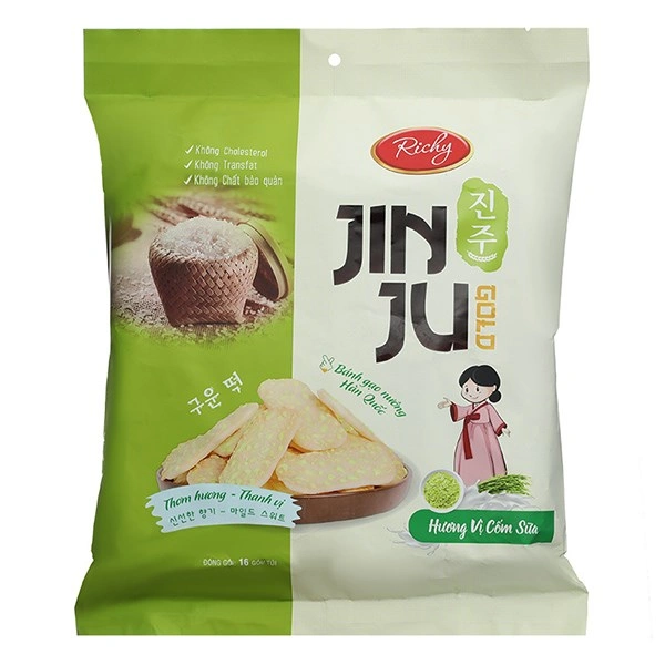 Bánh gạo Richy Jinju vị cốm sữa gói 145g (từ 1 tuổi) 1