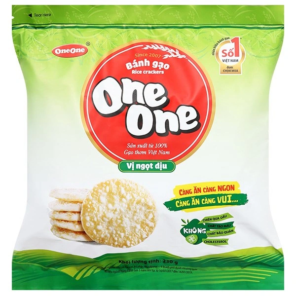 Bánh gạo One One vị ngọt gói 230g (từ 8 tháng) 1