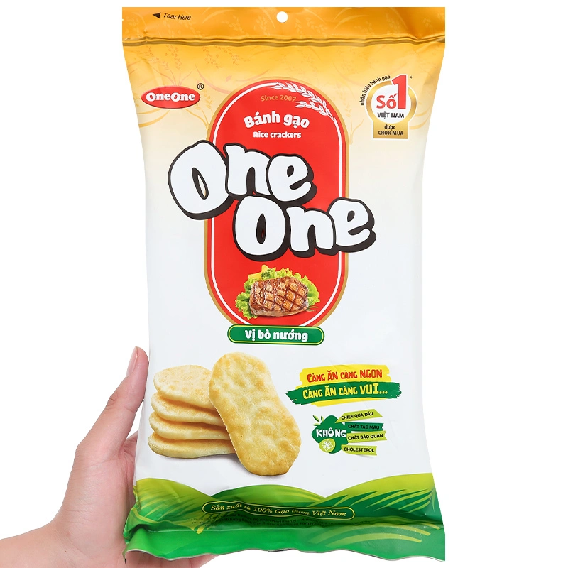 Bánh gạo One One vị bò nướng gói 150g (từ 8 tháng) 3