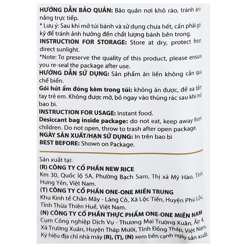Bánh gạo One One vị bò nướng gói 150g (từ 8 tháng) 6