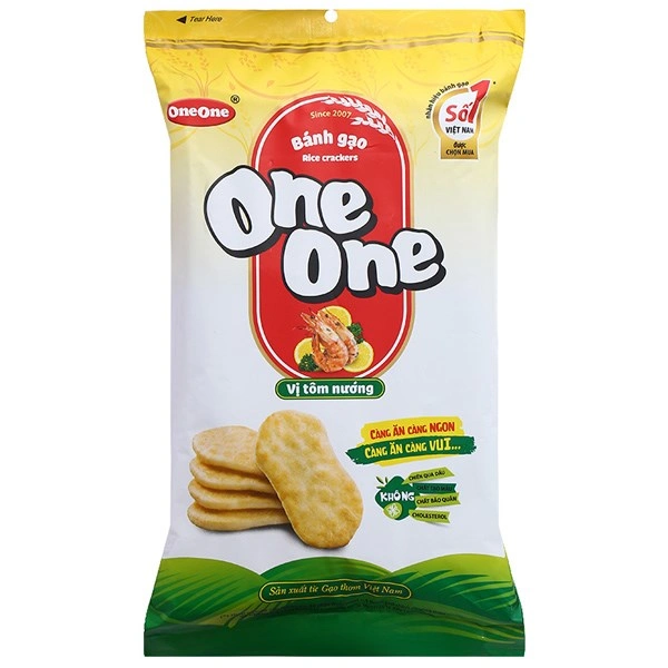 Bánh gạo One One vị tôm nướng gói 150g (từ 8 tháng) 1