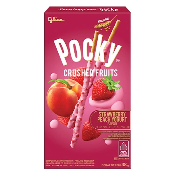 Bánh que Glico Pocky trái cây nghiền vị sữa chua dâu, đào hộp 38g (từ 3 tuổi) 1