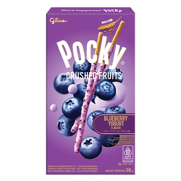 Bánh que Glico Pocky trái cây nghiền vị sữa chua việt quất hộp 38g (từ 3 tuổi) 1