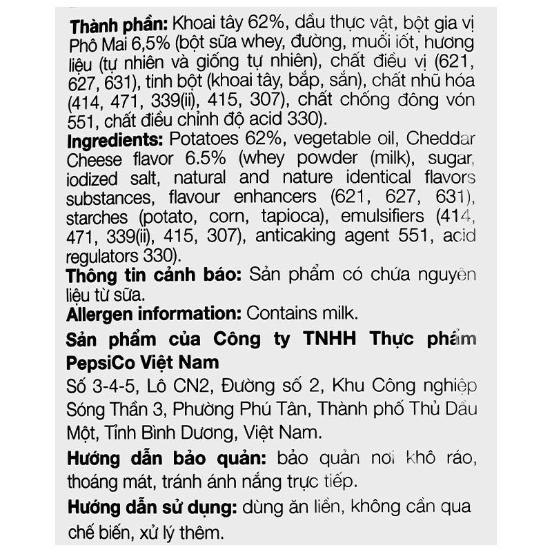 Snack khoai tây Nori Lay's vị tảo biển gói 90g (từ 1 tuổi) 21