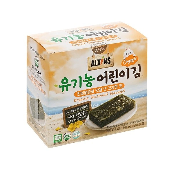 Hộp 10 gói snack rong biển hữu cơ vị truyền thống Alvins 2g (từ 1 tuổi) 1