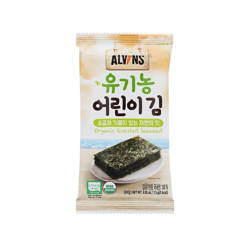 Hộp 10 gói snack rong biển hữu cơ tách muối vị truyền thống Alvins 1.5g (từ 6 tháng) 4