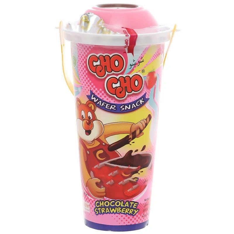 Lốc 10 ly bánh que chấm socola vị dâu Chocho 40g (từ 2 tuổi) 2