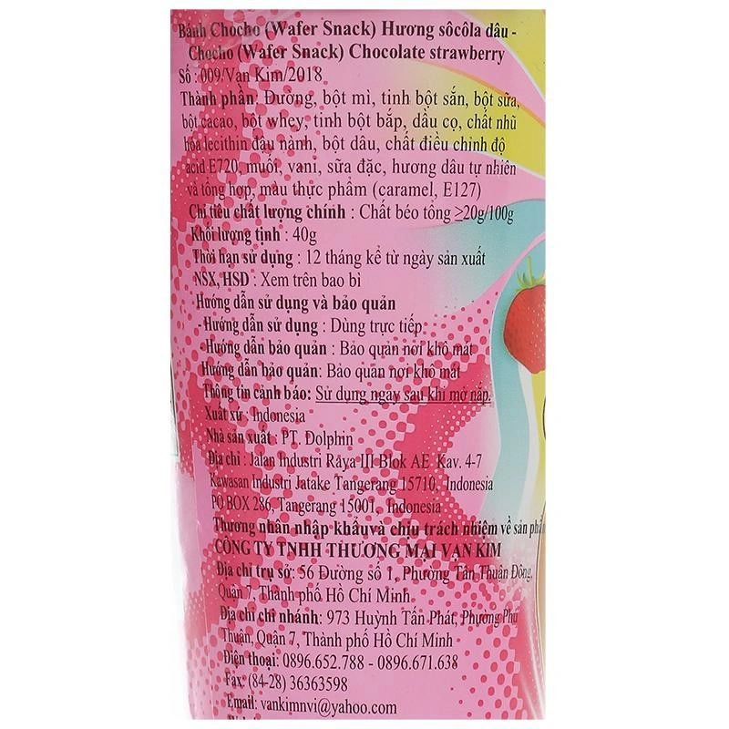 Lốc 10 ly bánh que chấm socola vị dâu Chocho 40g (từ 2 tuổi) 8