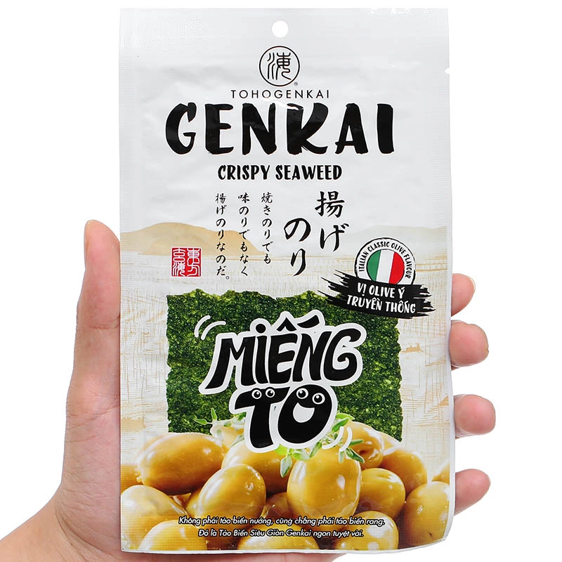 Snack rong biển vị olive ý truyền thống Tohogenkai 3.5g (từ 1 tuổi) 3