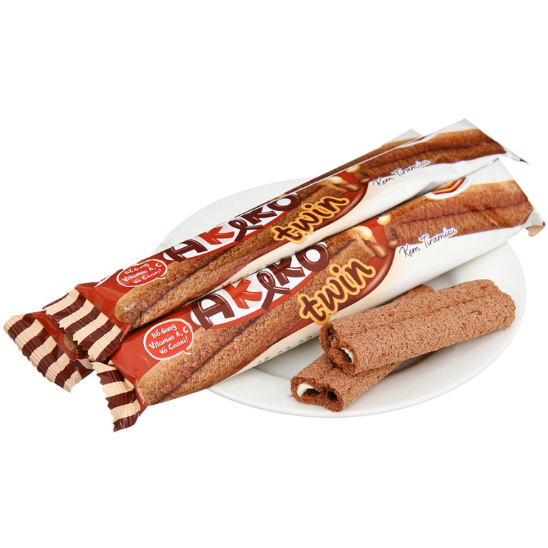 Snack Oishi Akiko Twin vị kem tiramisu túi 10 gói x 14g (từ 3 tuổi) 5