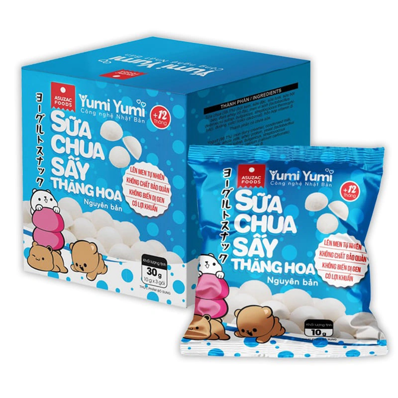Sữa chua khô sấy thăng hoa vị nguyên bản Yumi Yumi hộp 30g (từ 1 tuổi) 3