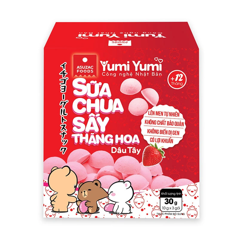 Sữa chua khô sấy thăng hoa vị dâu Yumi Yumi hộp 30g (từ 1 tuổi) 2