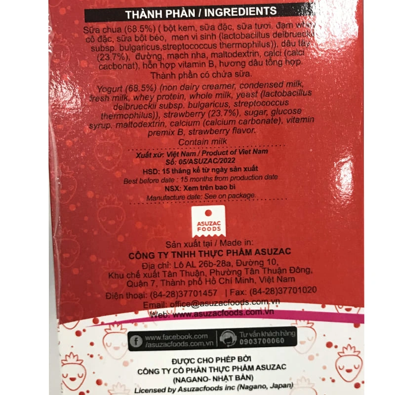 Sữa chua khô sấy thăng hoa vị dâu Yumi Yumi hộp 30g (từ 1 tuổi) 4