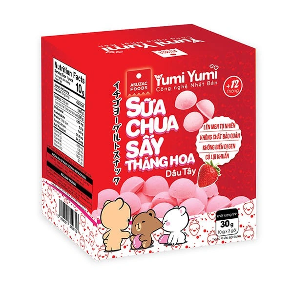 Sữa chua khô sấy thăng hoa vị dâu Yumi Yumi hộp 30g (từ 1 tuổi) 1