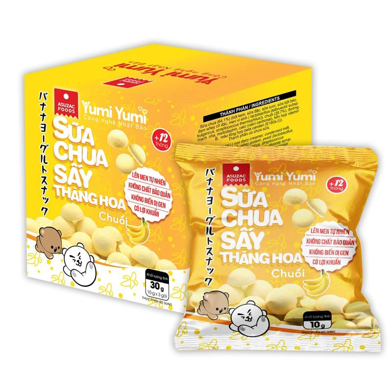 Sữa chua khô sấy thăng hoa vị nguyên bản Yumi Yumi hộp 30g (từ 1 tuổi) 6