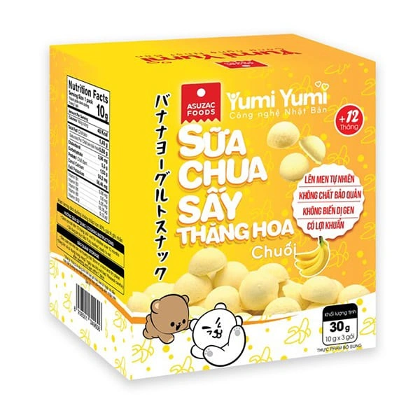 Sữa chua khô sấy thăng hoa vị chuối Yumi Yumi hộp 30g (từ 1 tuổi) 1