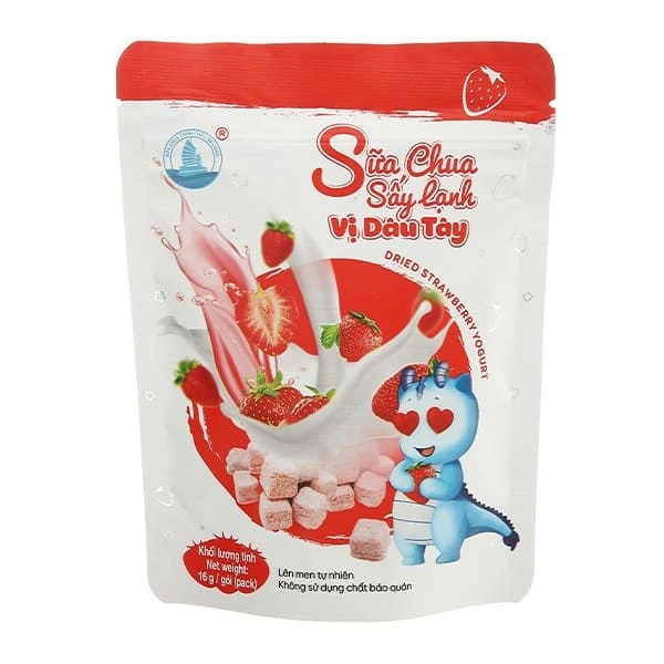 Sữa chua khô sấy lạnh vị dâu Hạ Long gói 16g (từ 1 tuổi) 1
