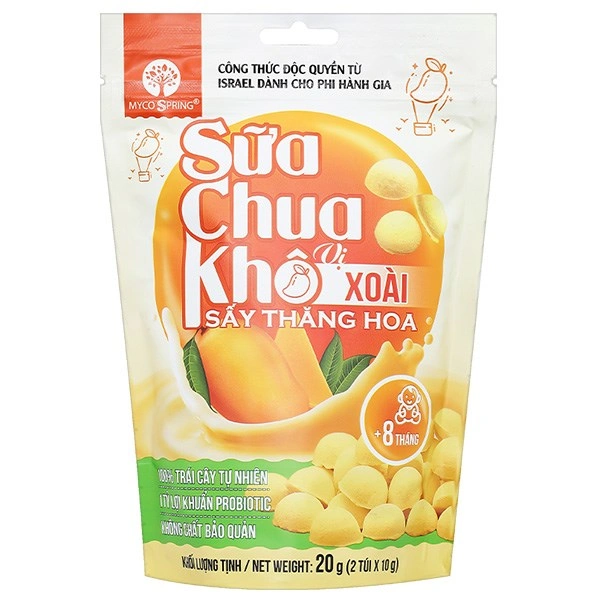 Sữa chua khô sấy thăng hoa vị xoài Myco Spring gói 20g (từ 8 tháng) 1