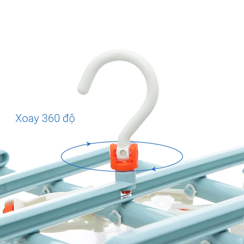 Móc chùm nhựa gấp gọn TOP KIDS AC 29 kẹp - Màu ngẫu nhiên 5