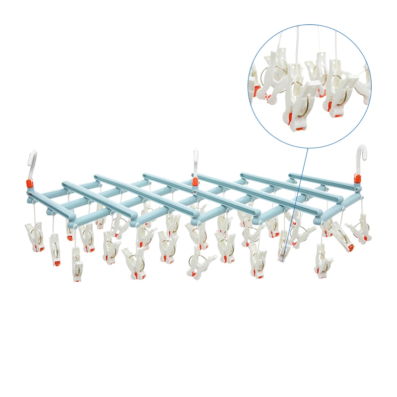 Móc chùm nhựa gấp gọn TOP KIDS AC 29 kẹp - Màu ngẫu nhiên 6