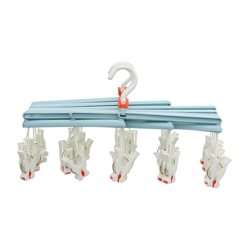 Móc chùm nhựa gấp gọn TOP KIDS AC 29 kẹp - Màu ngẫu nhiên 7