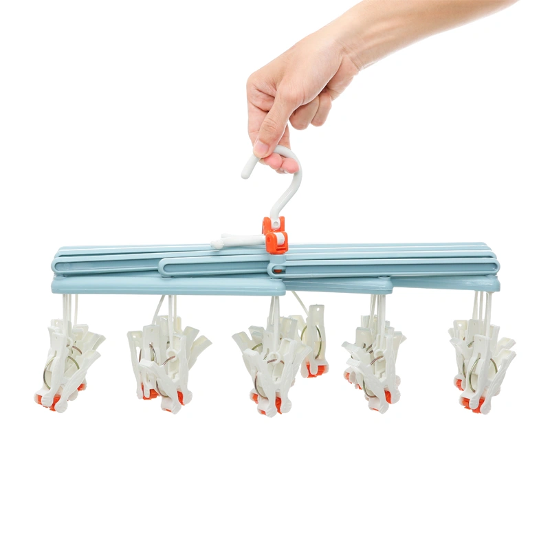 Móc chùm nhựa gấp gọn TOP KIDS AC 29 kẹp - Màu ngẫu nhiên 8