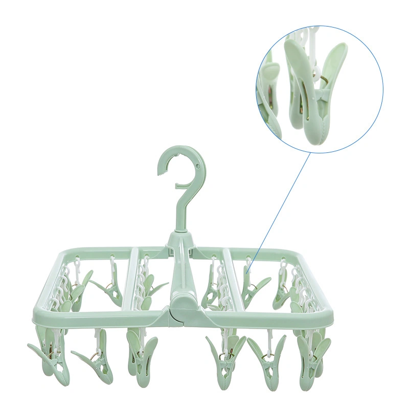 Móc chùm nhựa vuông TOP KIDS AC 32 kẹp - Màu ngẫu nhiên 5