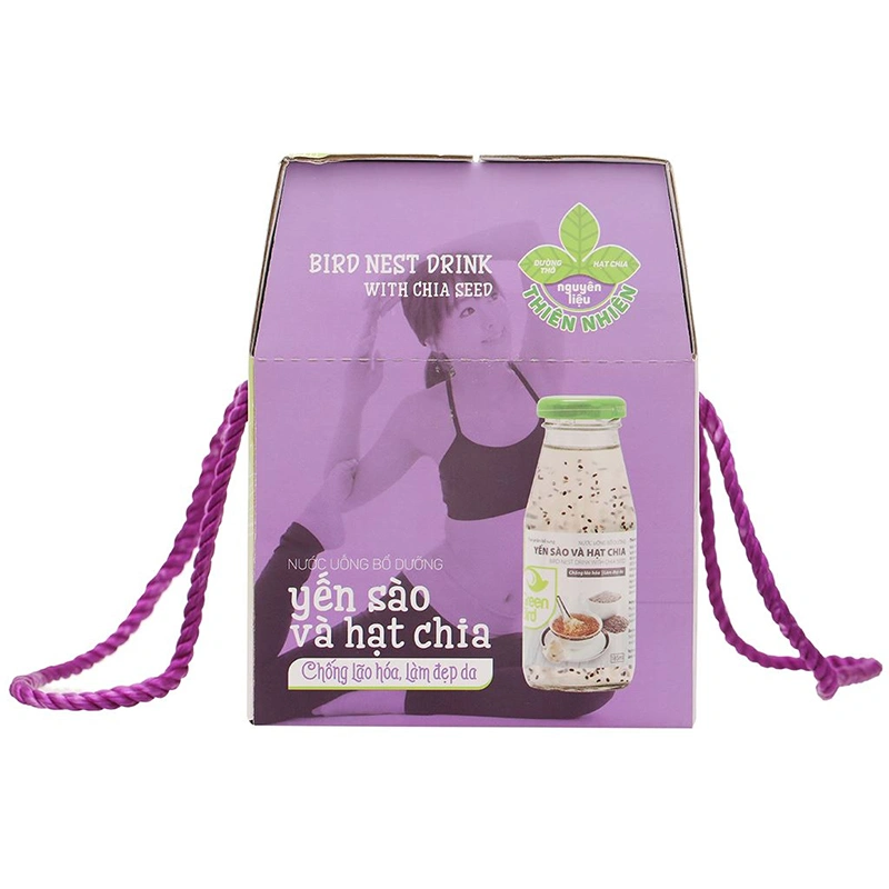 Lốc 6 chai nước yến sào hạt chia Green Bird 185 ml (từ 12 tuổi) 6